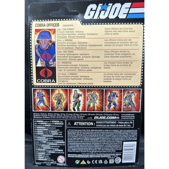 Cobra Officer GI Joe Retro Collection 3.75-Inch Action Figure New - Picture 5 of 8